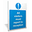 Visitors to reception outdoor sign