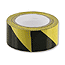 Yellow black hazard tape