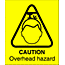 caution overhead hazard