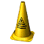cleaning in progress cone