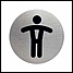 5 PACK - Durable Pictogram Mens WC 83mm Silver
