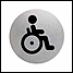 5 PACK - Durable Pictogram Disabled WC 83mm Silv