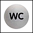 5 PACK - Durable Pictogram WC 83mm Silv 4907/23