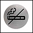 5 PACK - Durable Pictogram No Smoking 83mm Silv