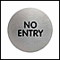 5 PACK - Durable Pictogram No Entry 83mm Silver