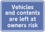 dibond at owners risk sign