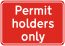 dibond permit holders only sign