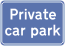 dibond private car park sign