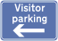 dibond visitor parking left sign
