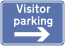 dibond visitor parking right sign