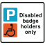 disabled badge holders sign 2