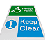 disabled refuge floor sign