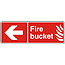 fire bucket arrow sign