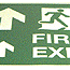 fire exit ahead floor sign