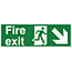 fire exit arrow down right HSE sign