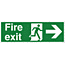 fire exit arrow right HSE sign