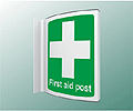 First Aid Post Projecting Sign