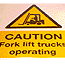 forklift trucks floor sign