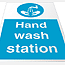 hand wash floor sign