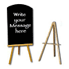 Large Wood Pub Easel and Chalkboard