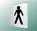 Male Toilet Projecting SIgn
