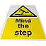 mind the step floor sign