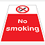 no smoking floor sign