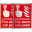Prestige fire alarm call point safety sign