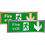 Prestige fire exit down sign
