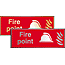 Prestige fire point safety sign