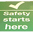 safety starts here floor sign