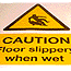 slippery when wet floor sign