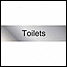 Alum Engraved Sign Toilets PI09GA 40x160