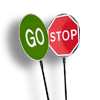 Temporary Road Signs :: Stop Go Lollipop