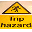 trip hazard floor sign