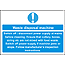 waste disposal machine sign