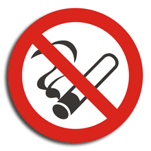 no smoking vehicle sticker