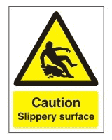 slippery surface sign