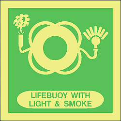 lifebuoy with light smoke 