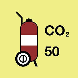 fire extinguisher wheeled co50 