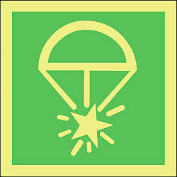 rocket parachute flares symbol 