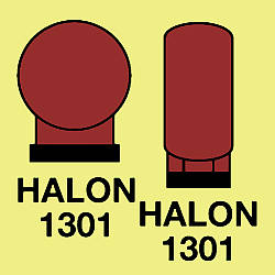 halon bottles in protected area 