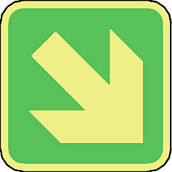 safety arrow right down 