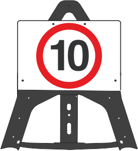 670 - 10mph Folding Plastic Sign 
