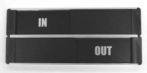 In out sliding door sign In / Out
