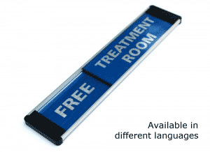 Treatment room sliding door sign Treatment room / Free