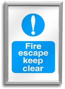  Frame Aluminium with Fixings to fit Sign 200x300mm 