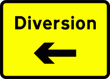 DOT NO 2702 Diversion 2 Official Department of Transport Category: Temporary Directional Signs / Official schedule number: 7 VIII