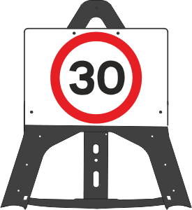 670 - 30mph Folding Plastic Sign 