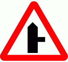 DOT No 506.1   Side road Ahead 4 Official Department of Transport Category: Warning Signs / Official schedule number: 1